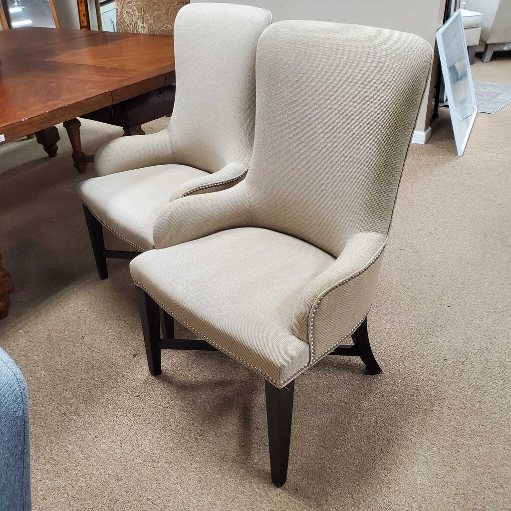 Set/4 Nailhead Dining Chairs