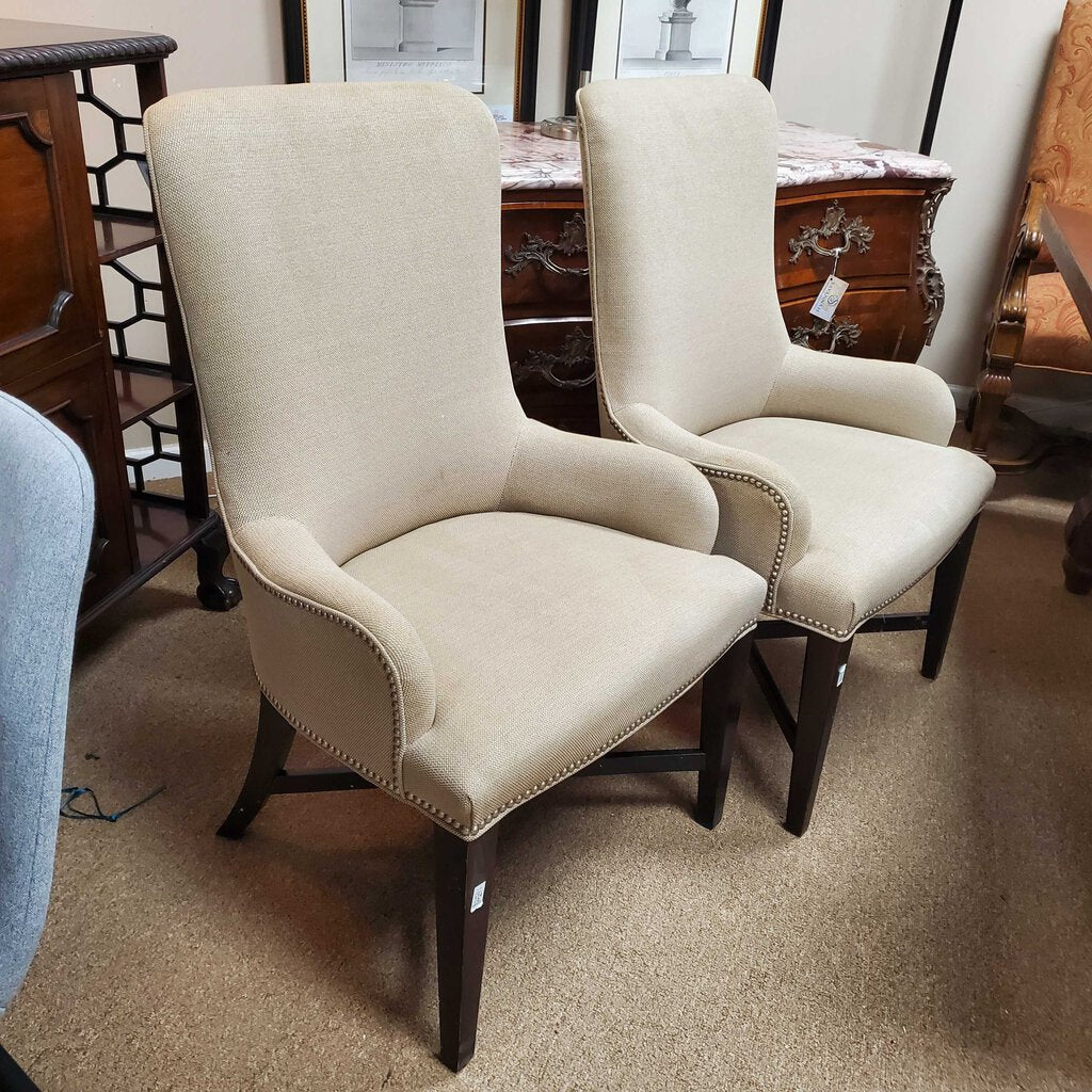 Set/4 Nailhead Dining Chairs