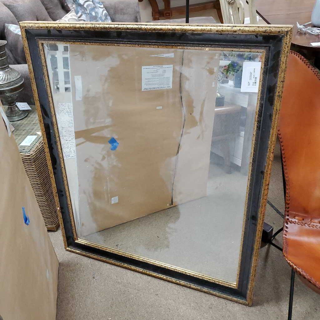 Framed beveled mirror