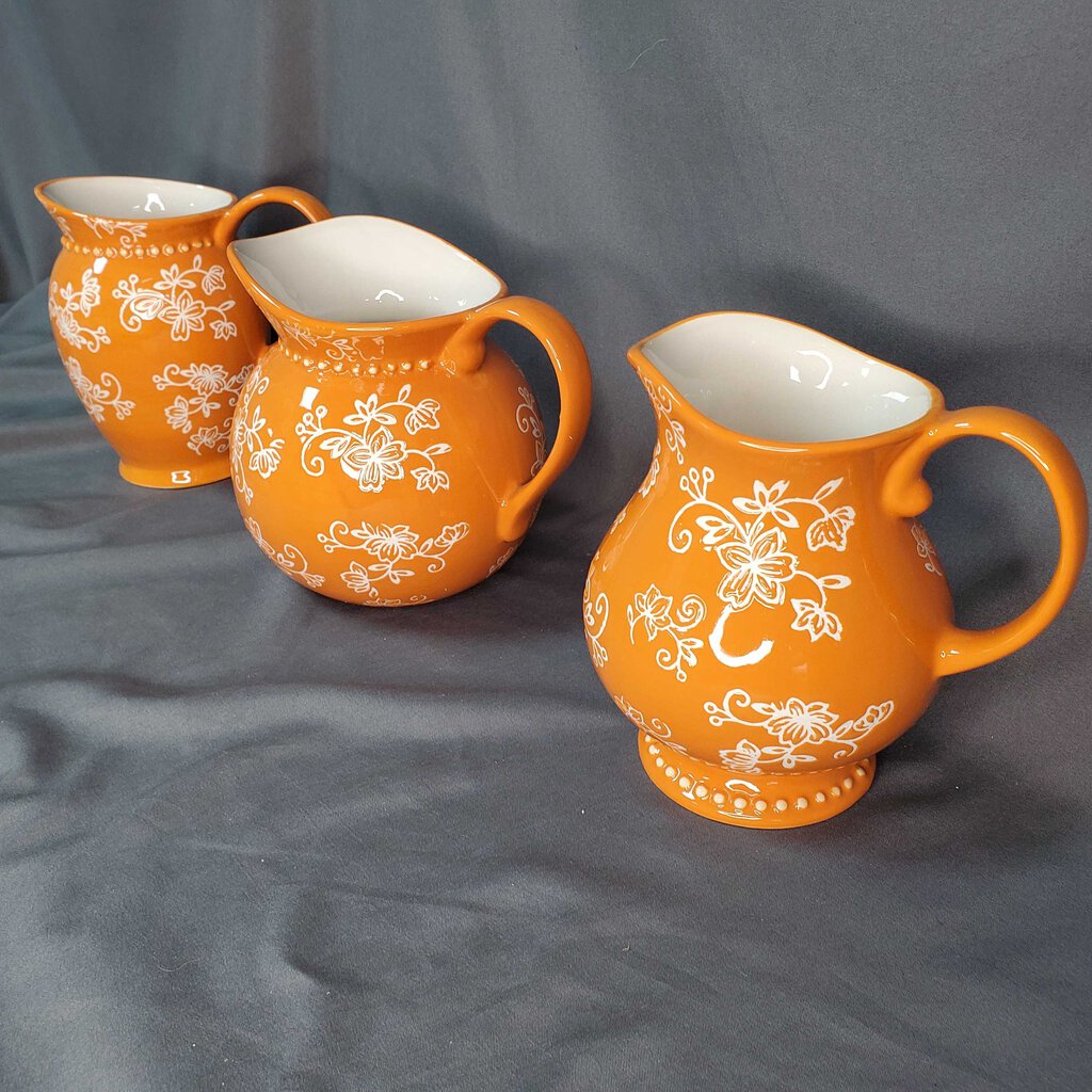 3pc Stoneware Pitchers