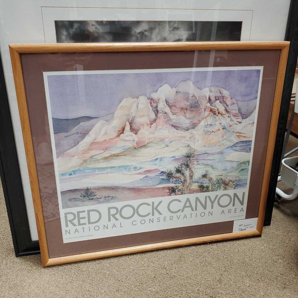 Red rock canyon framed print