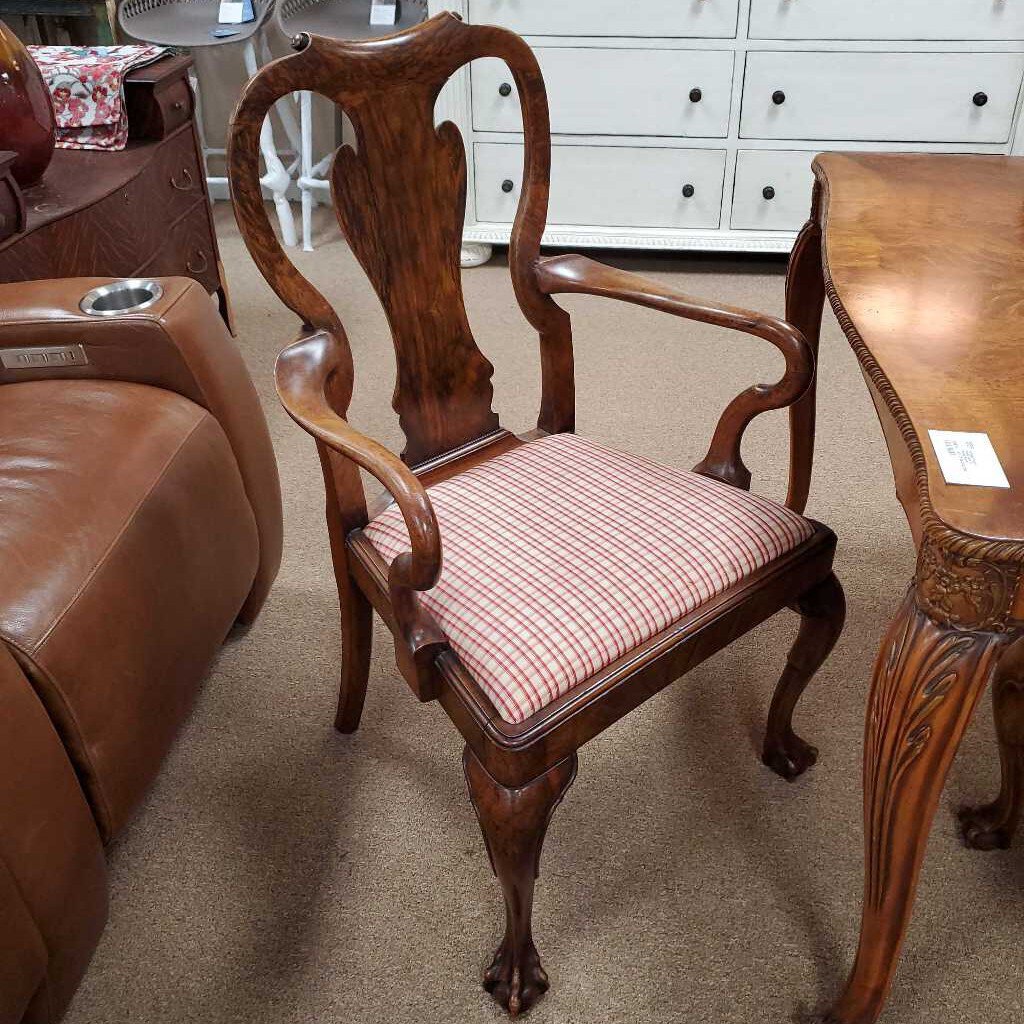 Set/8 Burl Wood Dining Chairs