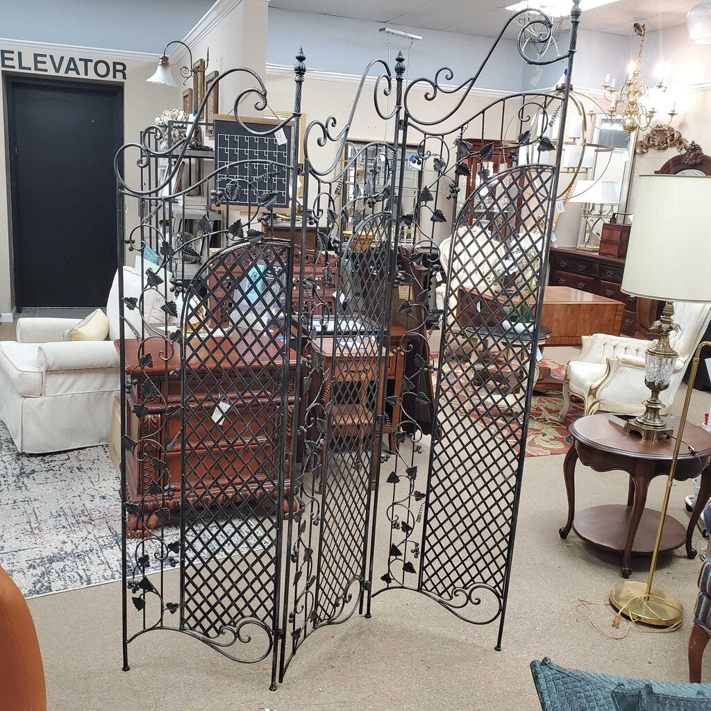 3-Panel Metal Fruit Screen Room Divider