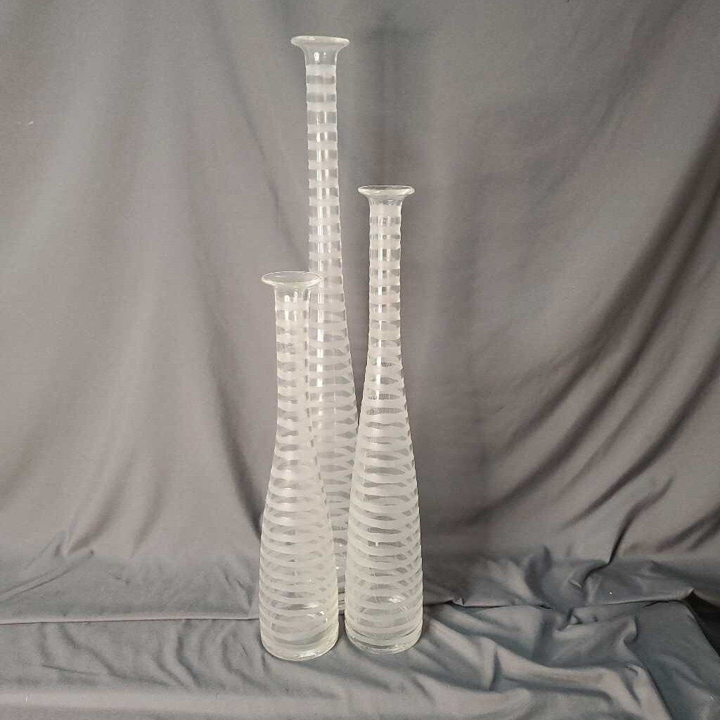 3pc glass vase set