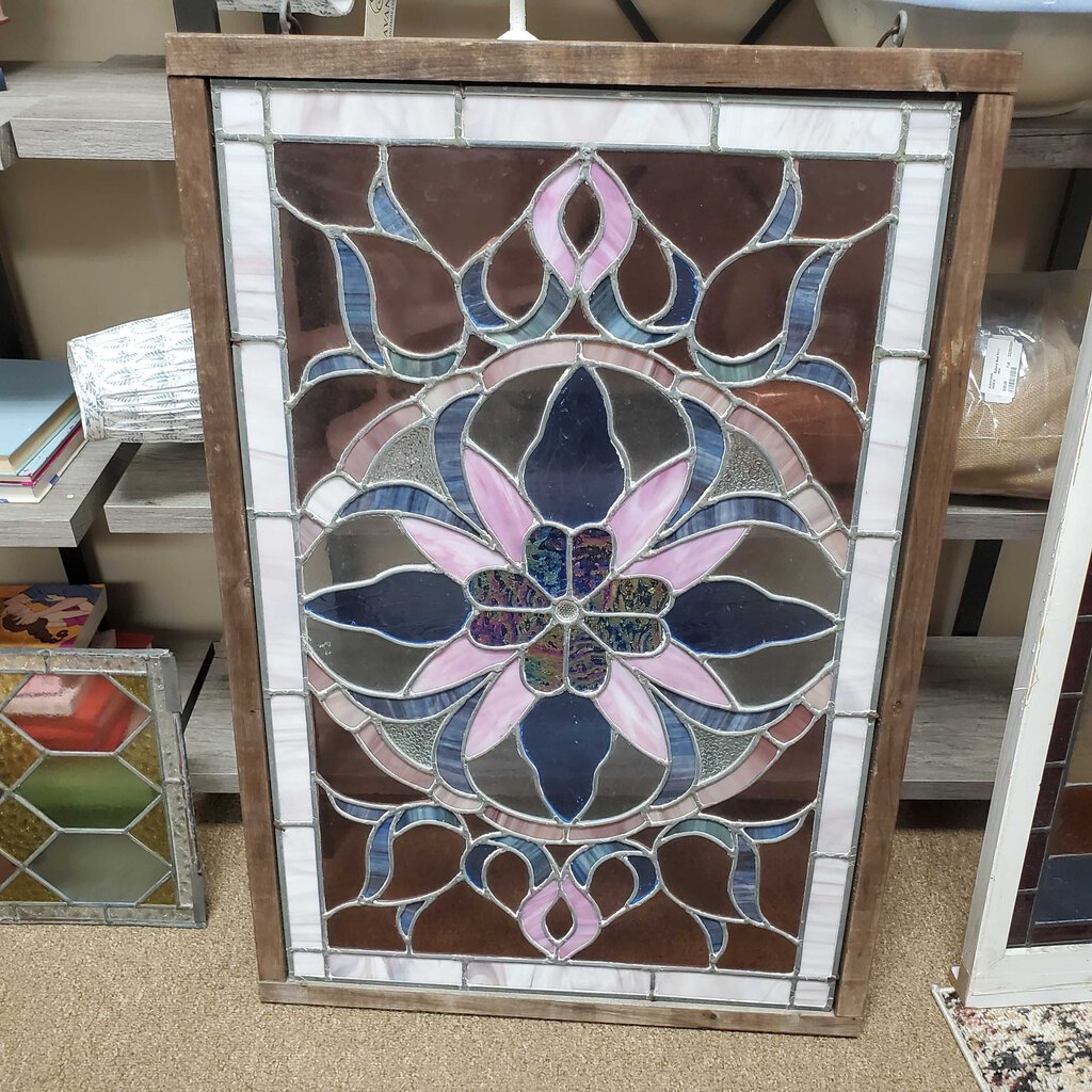 Framed Lead Glass Window