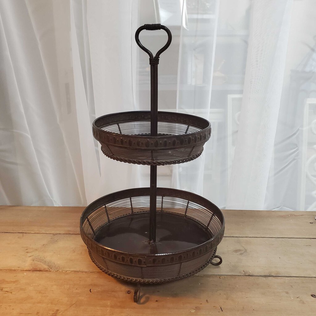 metal 2 tier tray