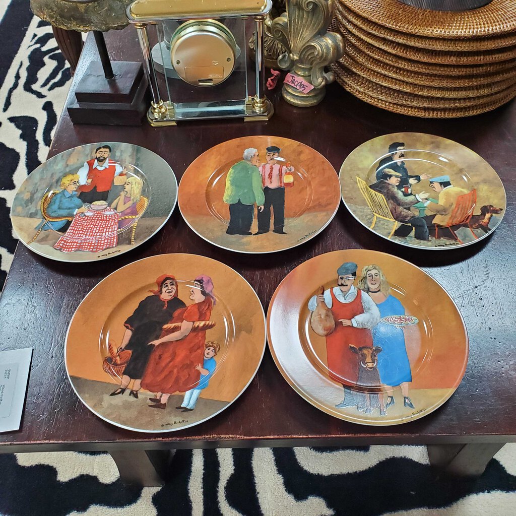 set 5 Guy Buffet plates