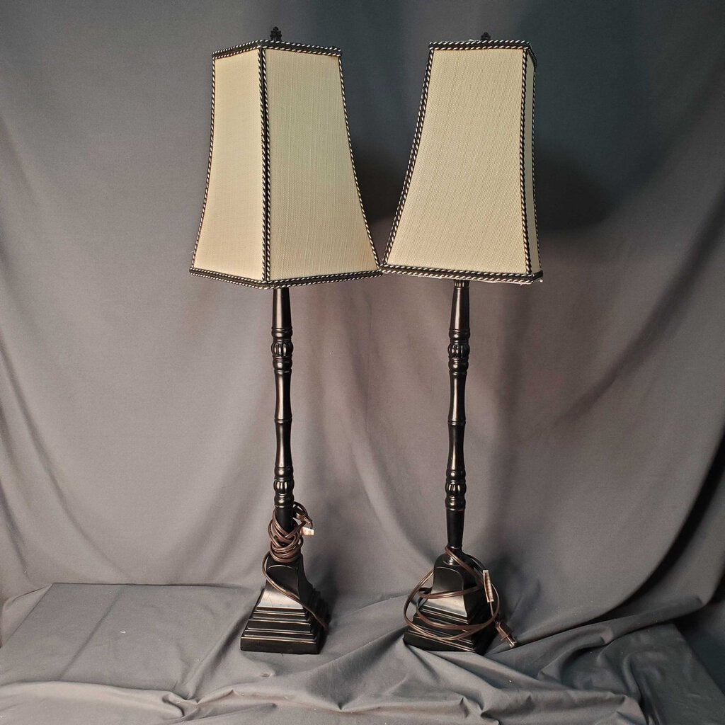 Pair buffet lamps tall