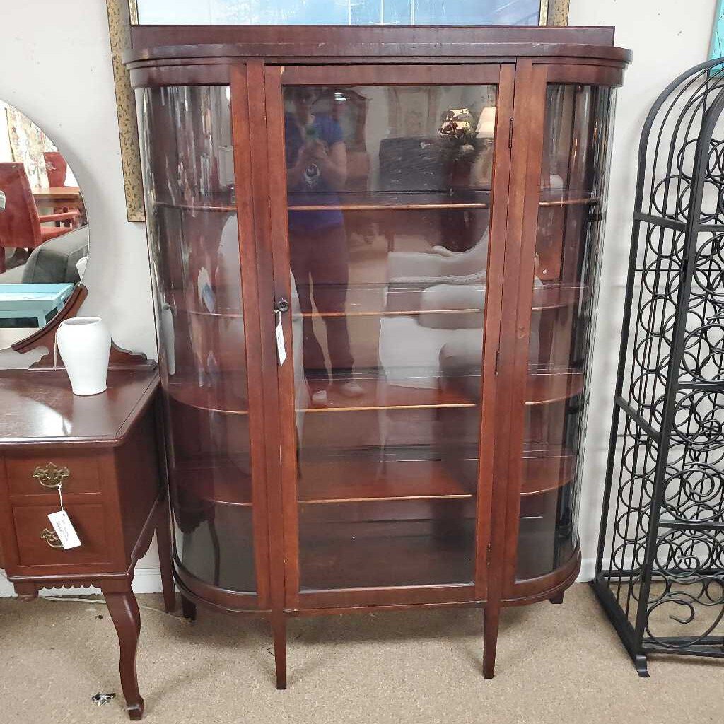 Demilune display cabinet