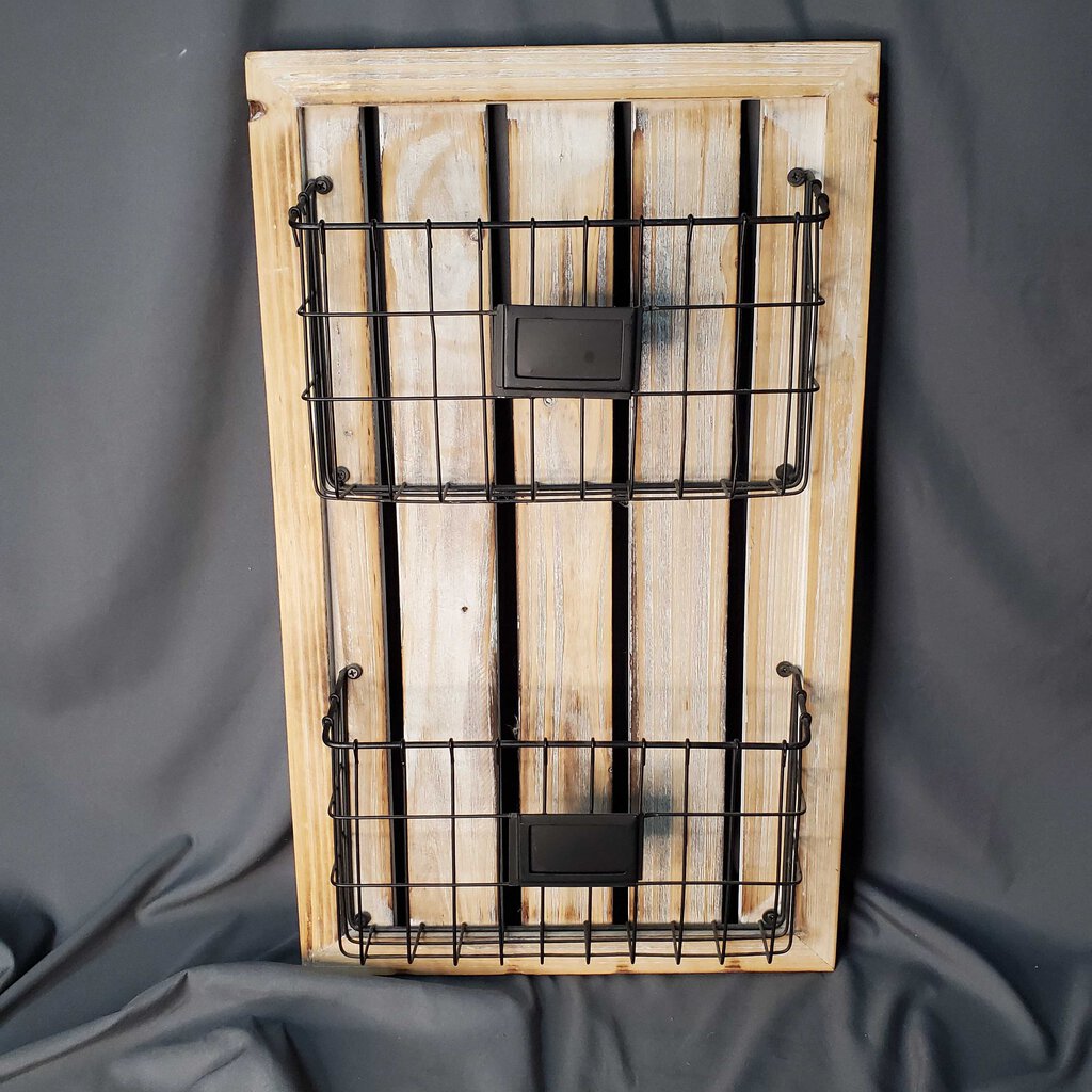 Wall basket mail holder