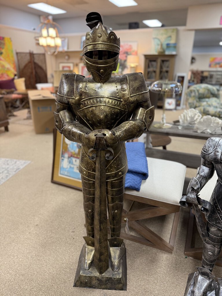 Knight in armor statue