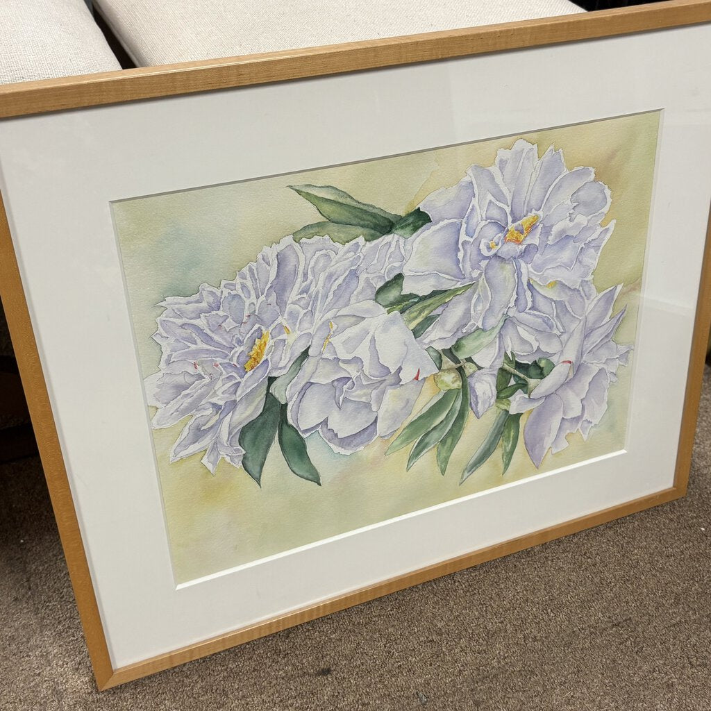 White Peony Watercolor