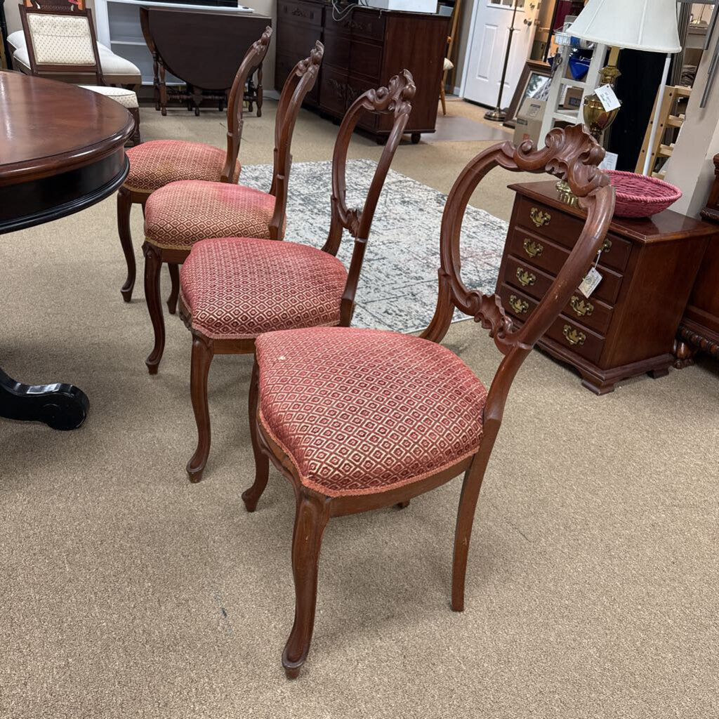 set 4 antique dining chairs