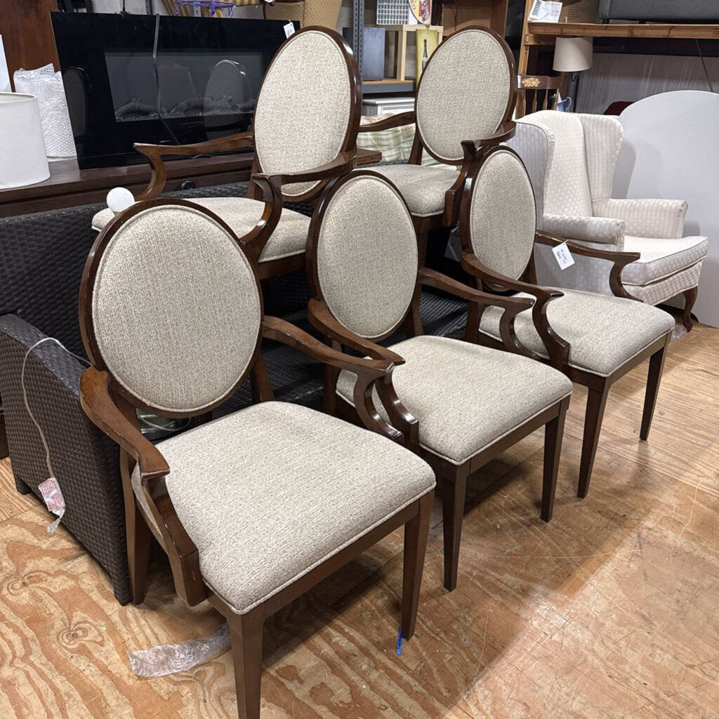 set 7 dining room chairs oval back