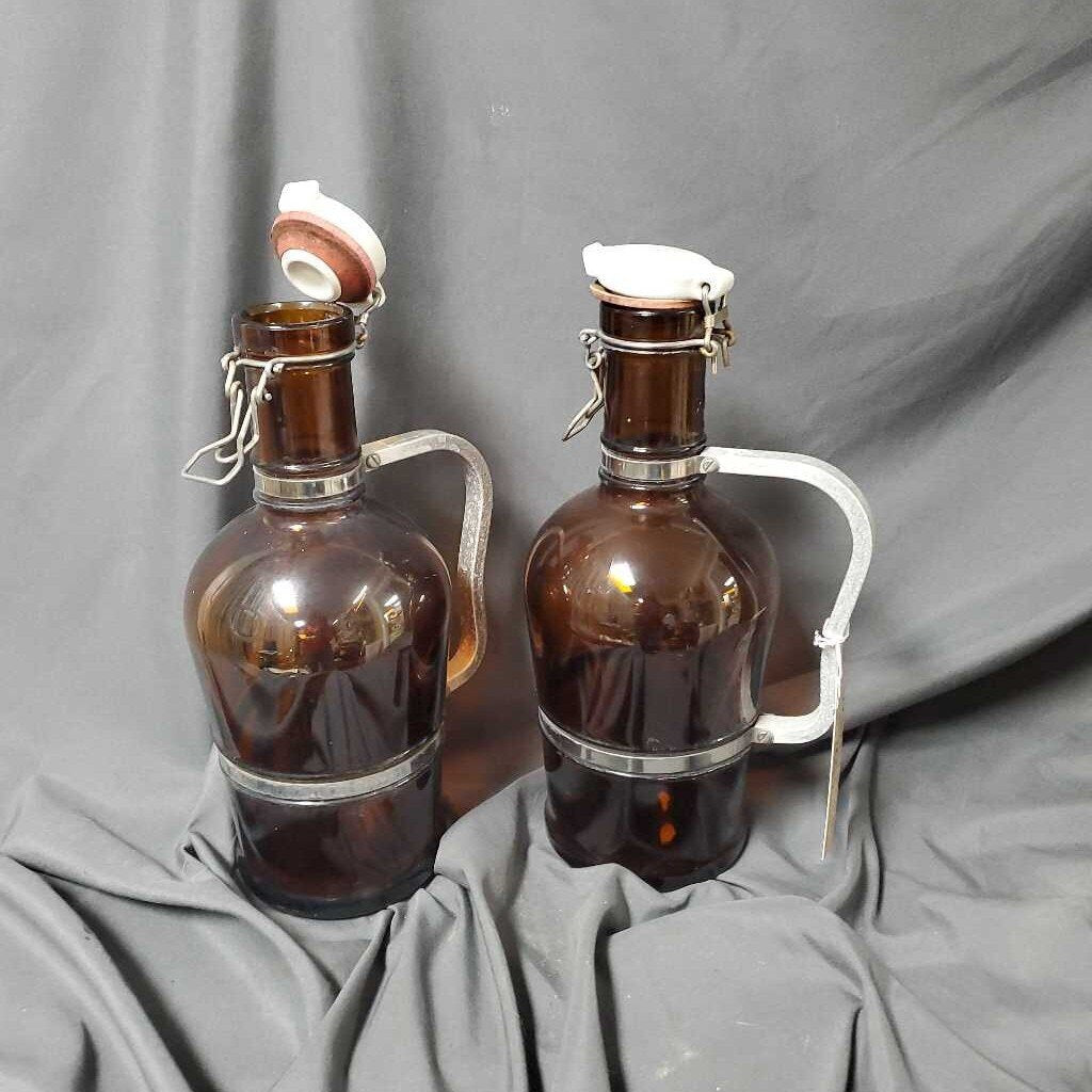 Pair beer stein jugs