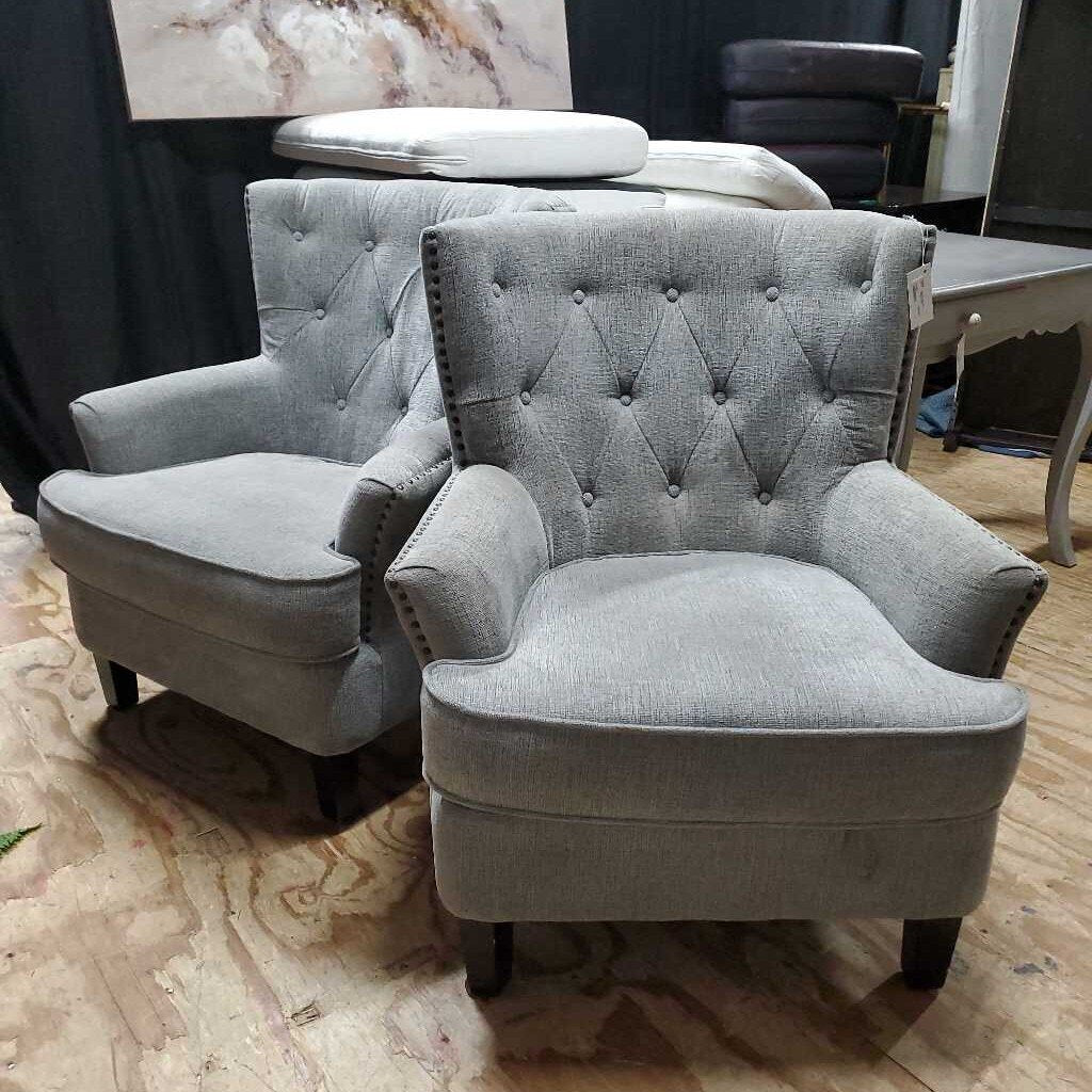 Upholstered Grey Chairs