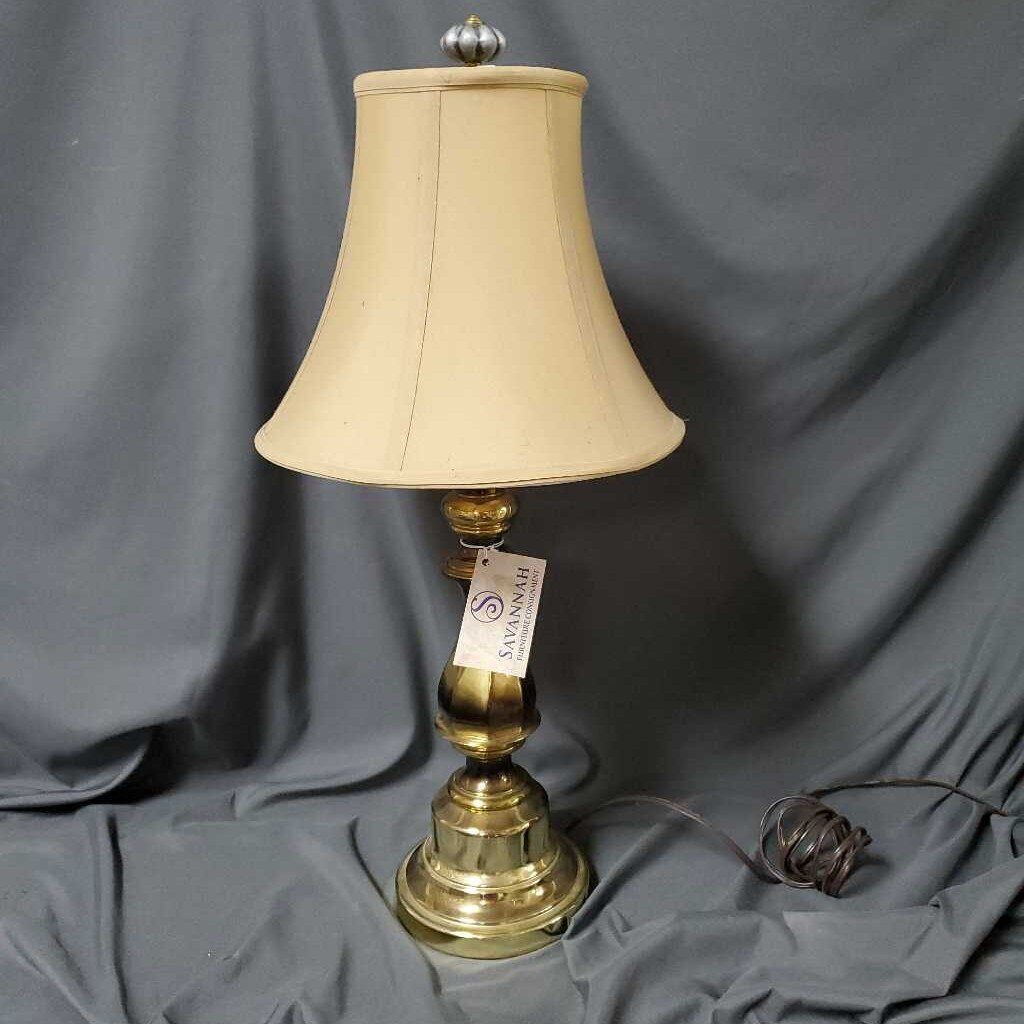 Brass Lamp/Cream Shade