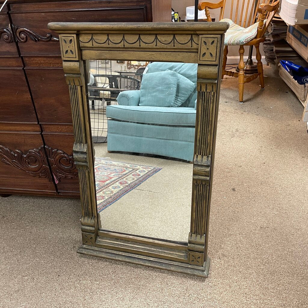 Antique Wood Mirror