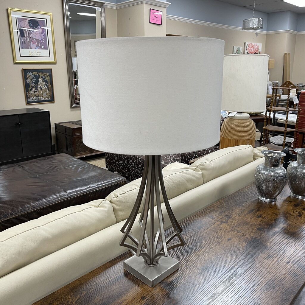 Silver Metal Table Lamp