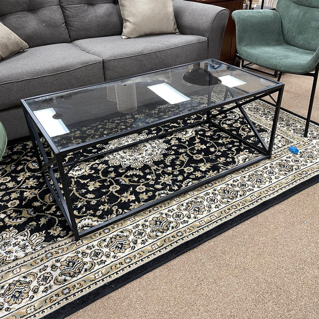 Metal + Glass Coffee Table