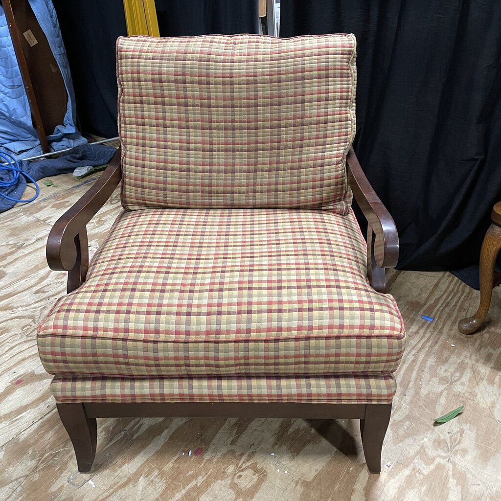 Plaid Bergere Chair