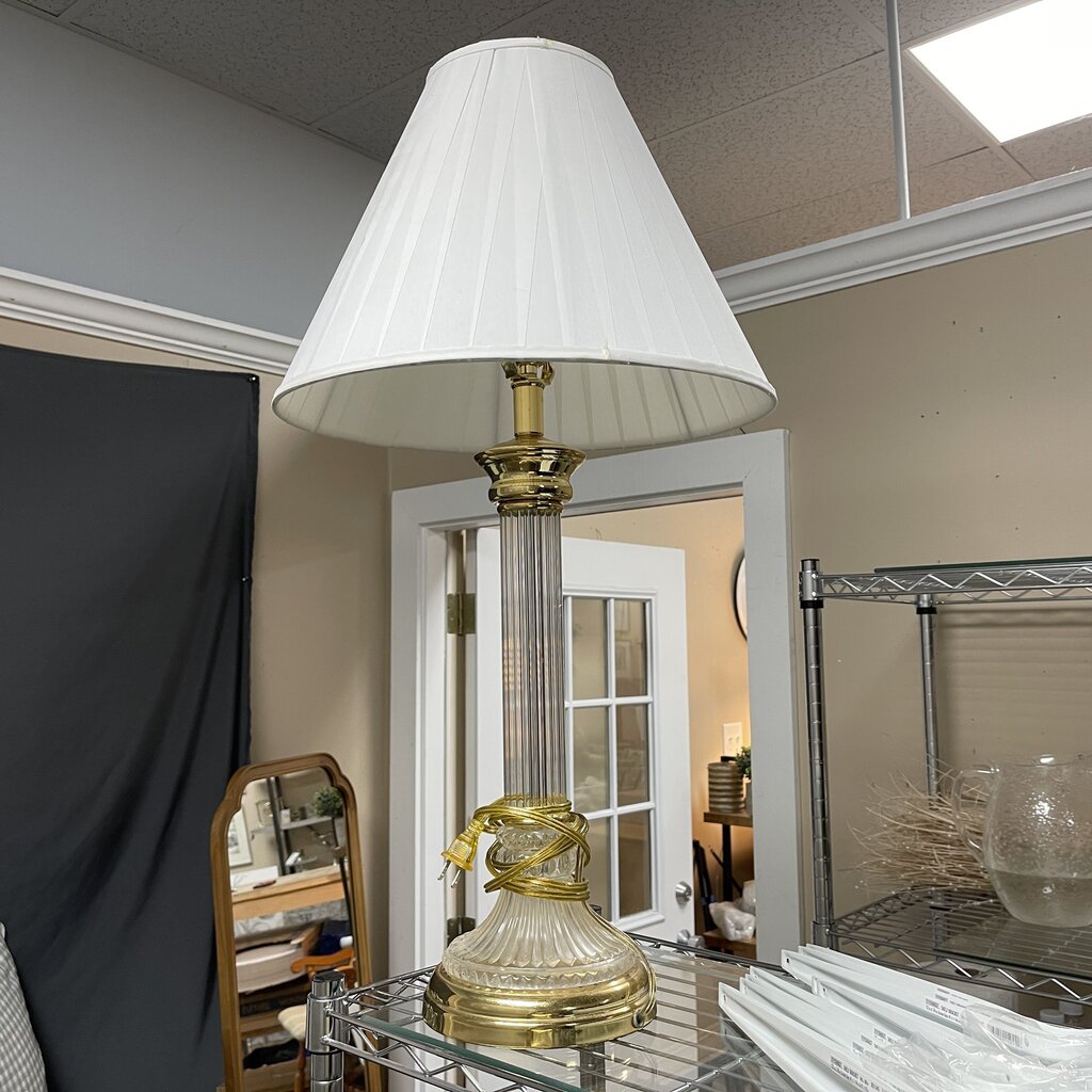 Brass + Crystal Table Lamp