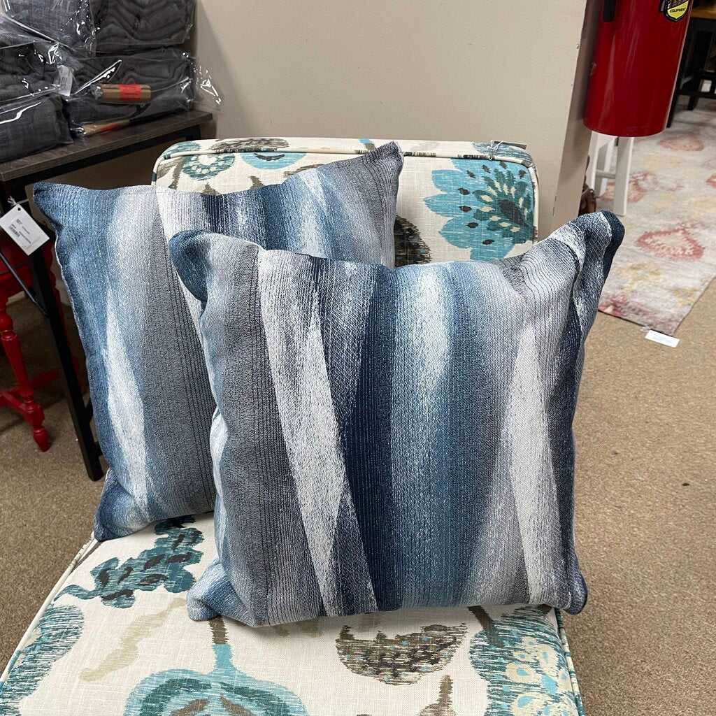 Pair Abstract Down Filled Pillows