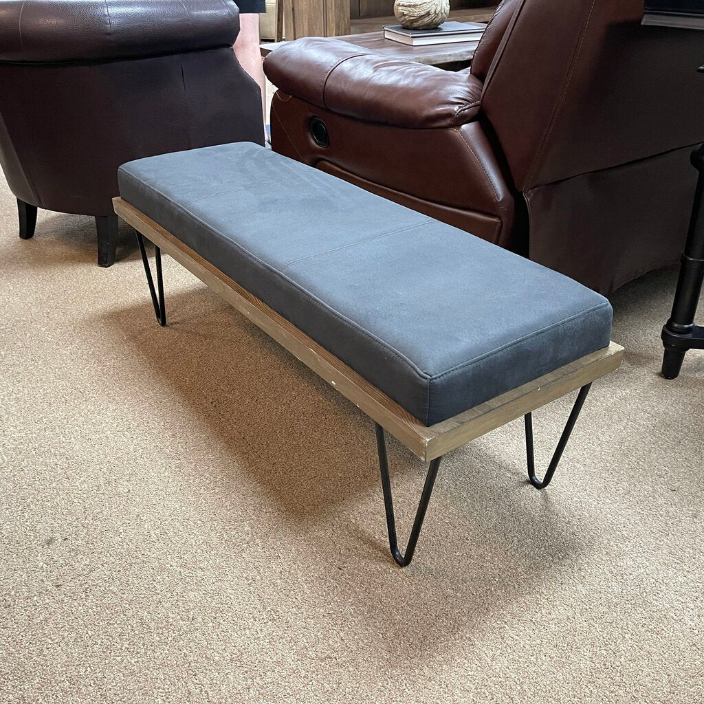 Wood + Leather Bench