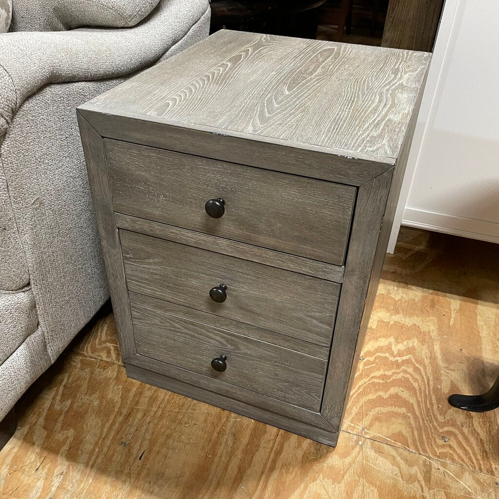 Washed Wood 2-Drawer File Cabinet