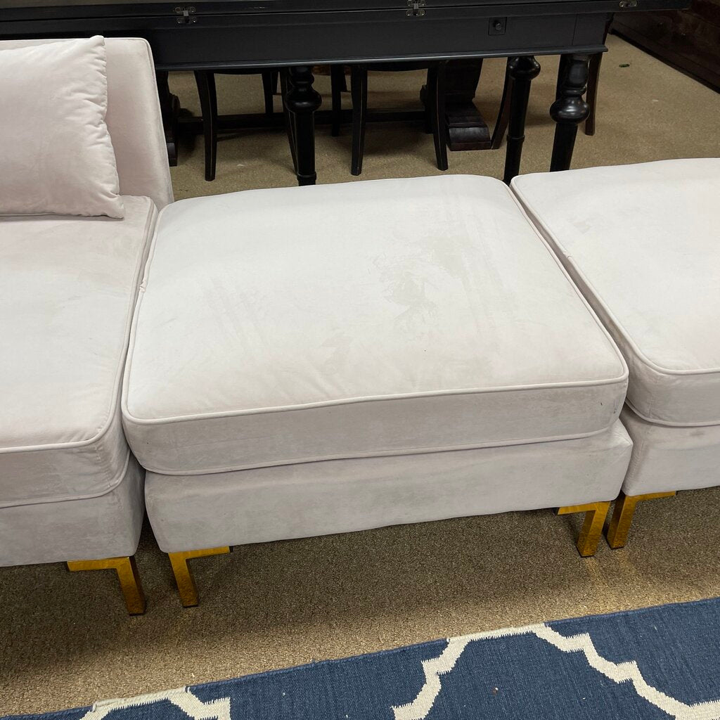 Velvet Ottoman
