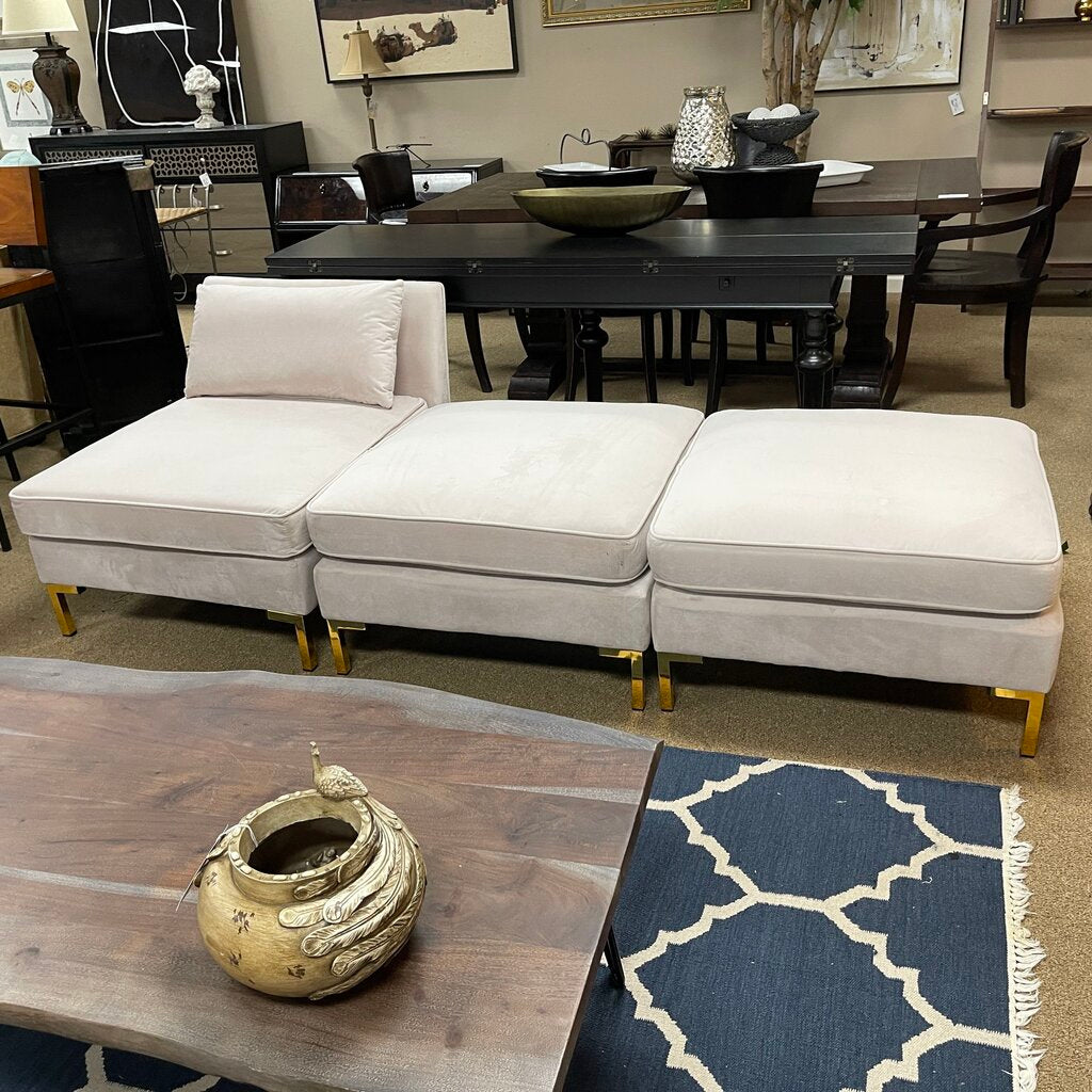 Velvet Ottoman