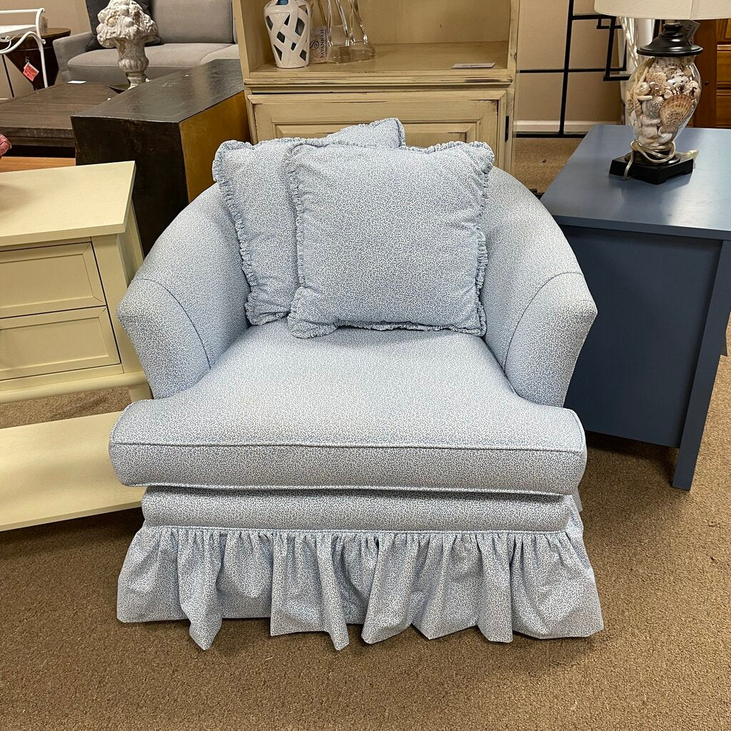 Skirted Floral Armchair