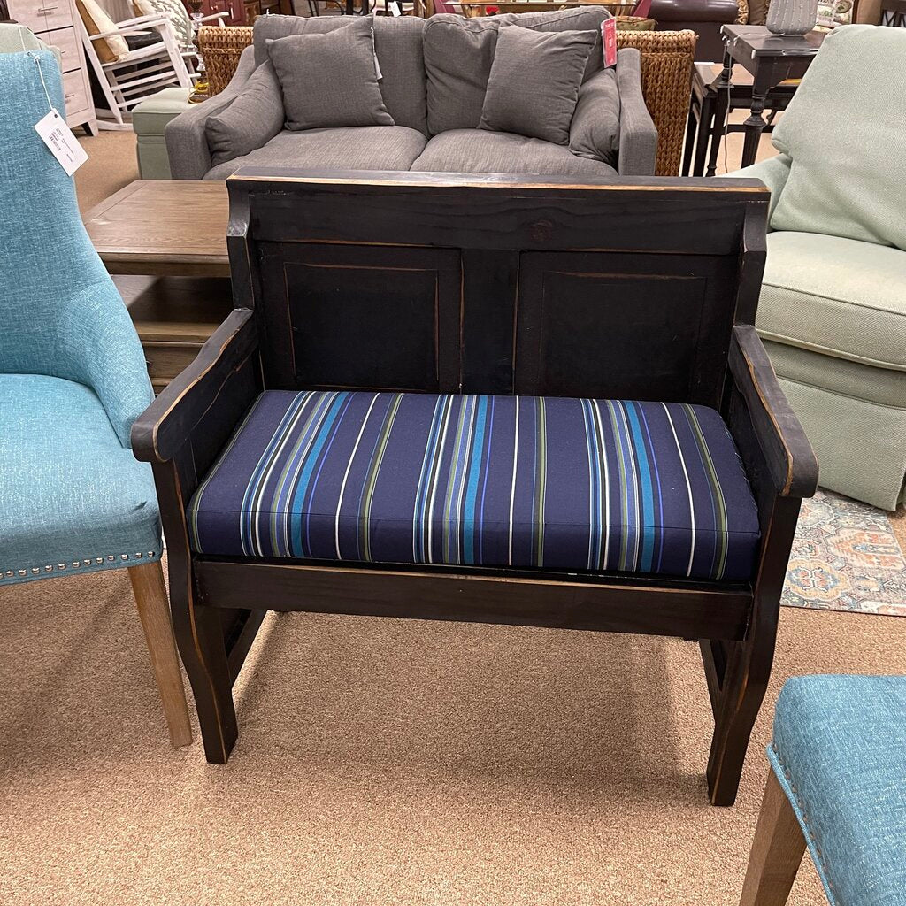 Small Wood Bench w/Cushion
