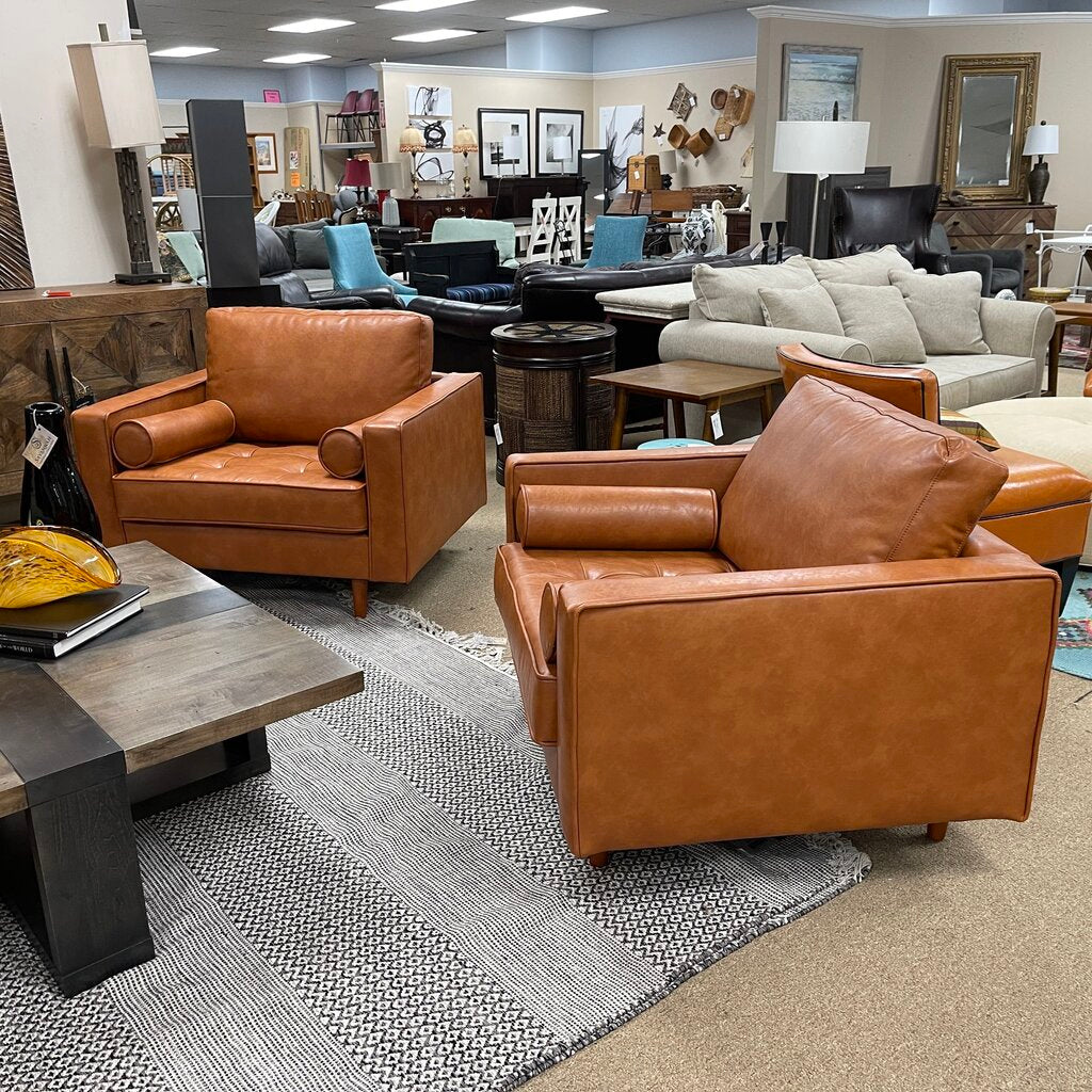 Wide Leather Armchair