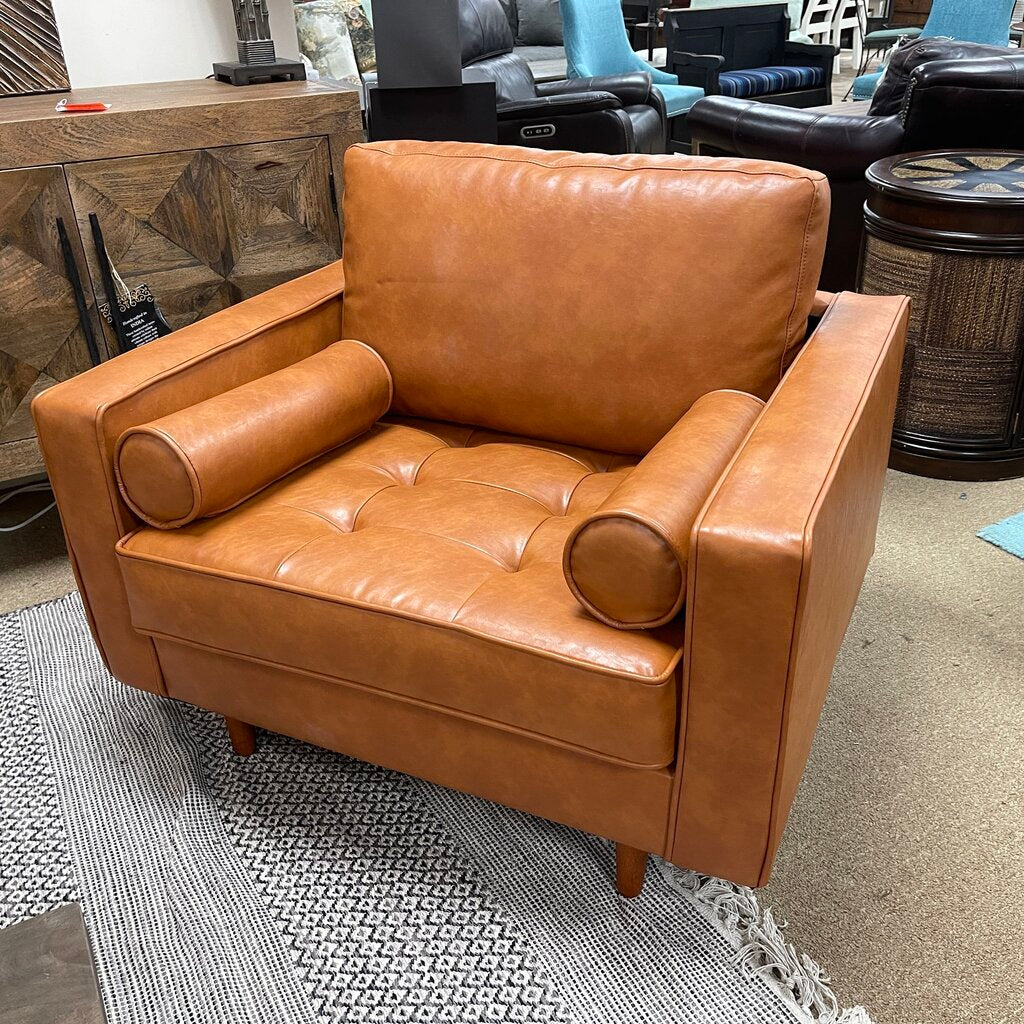 Wide Leather Armchair