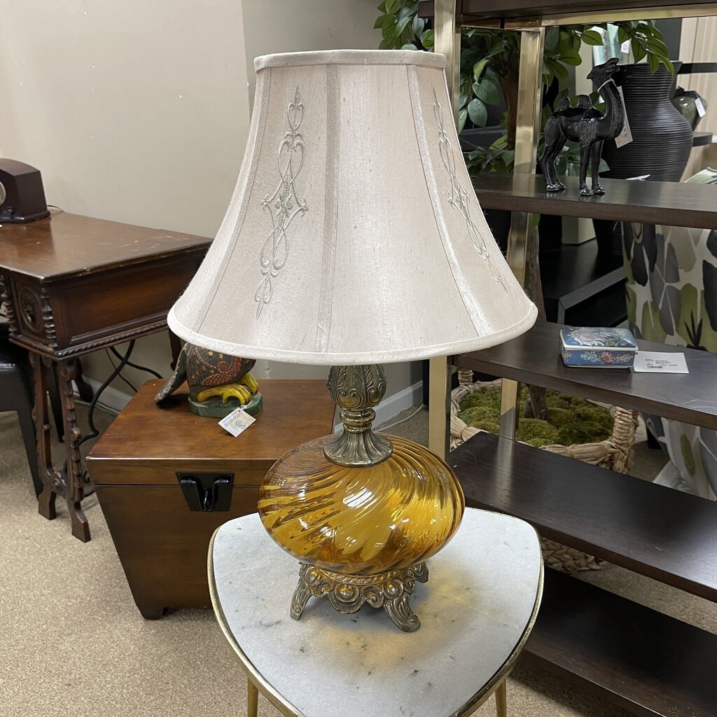 Mid Century Glass Table Lamp
