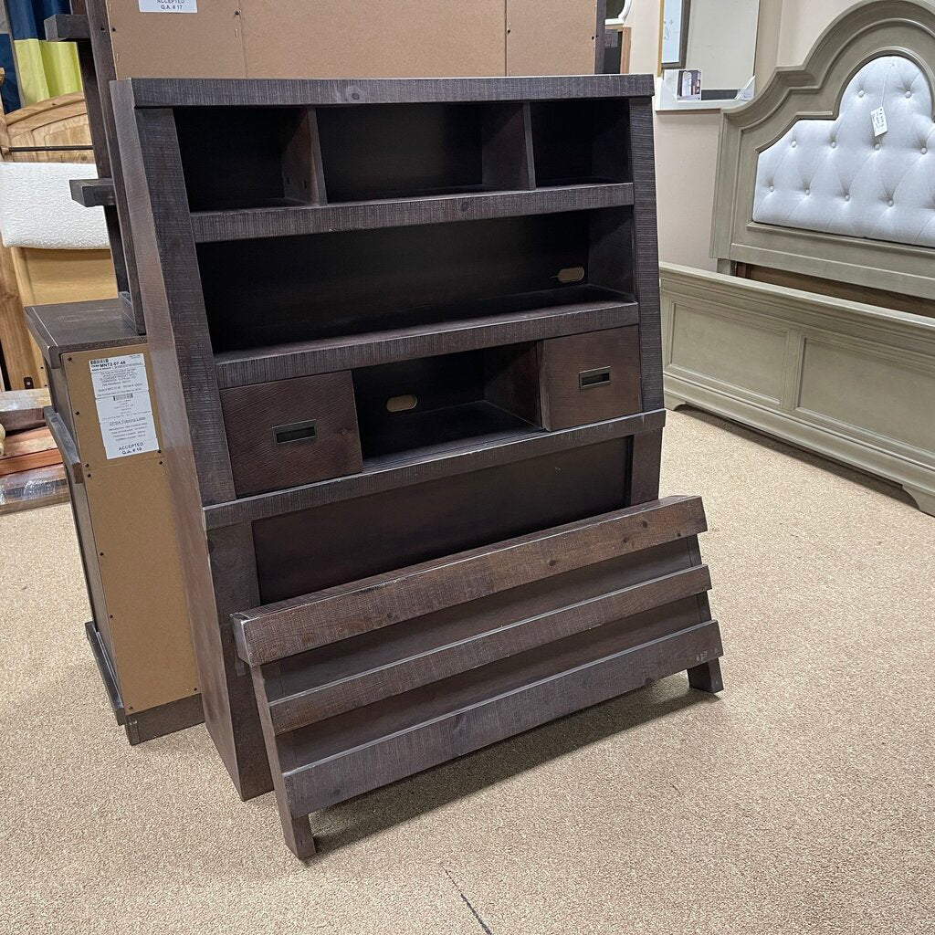 Rustic Wood Bookcase Bed