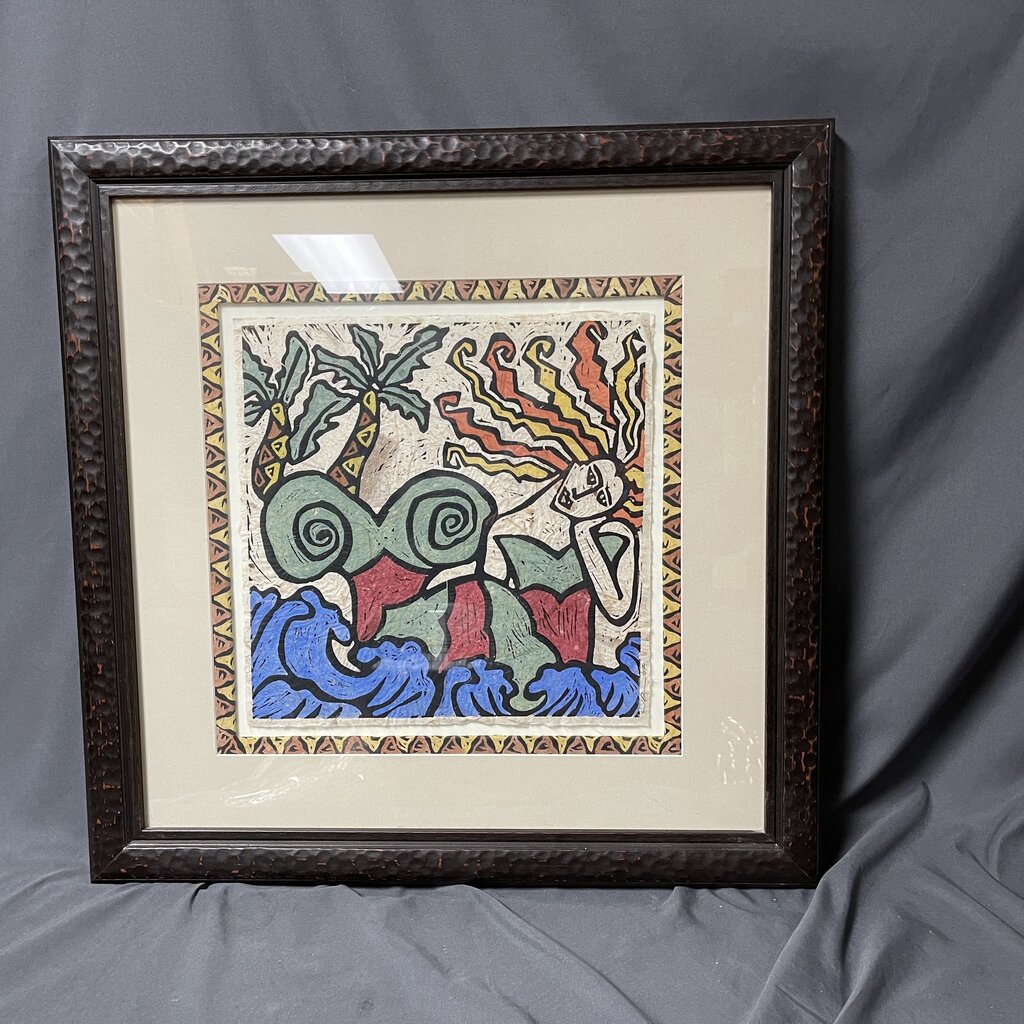 Signed Lino Cut Print