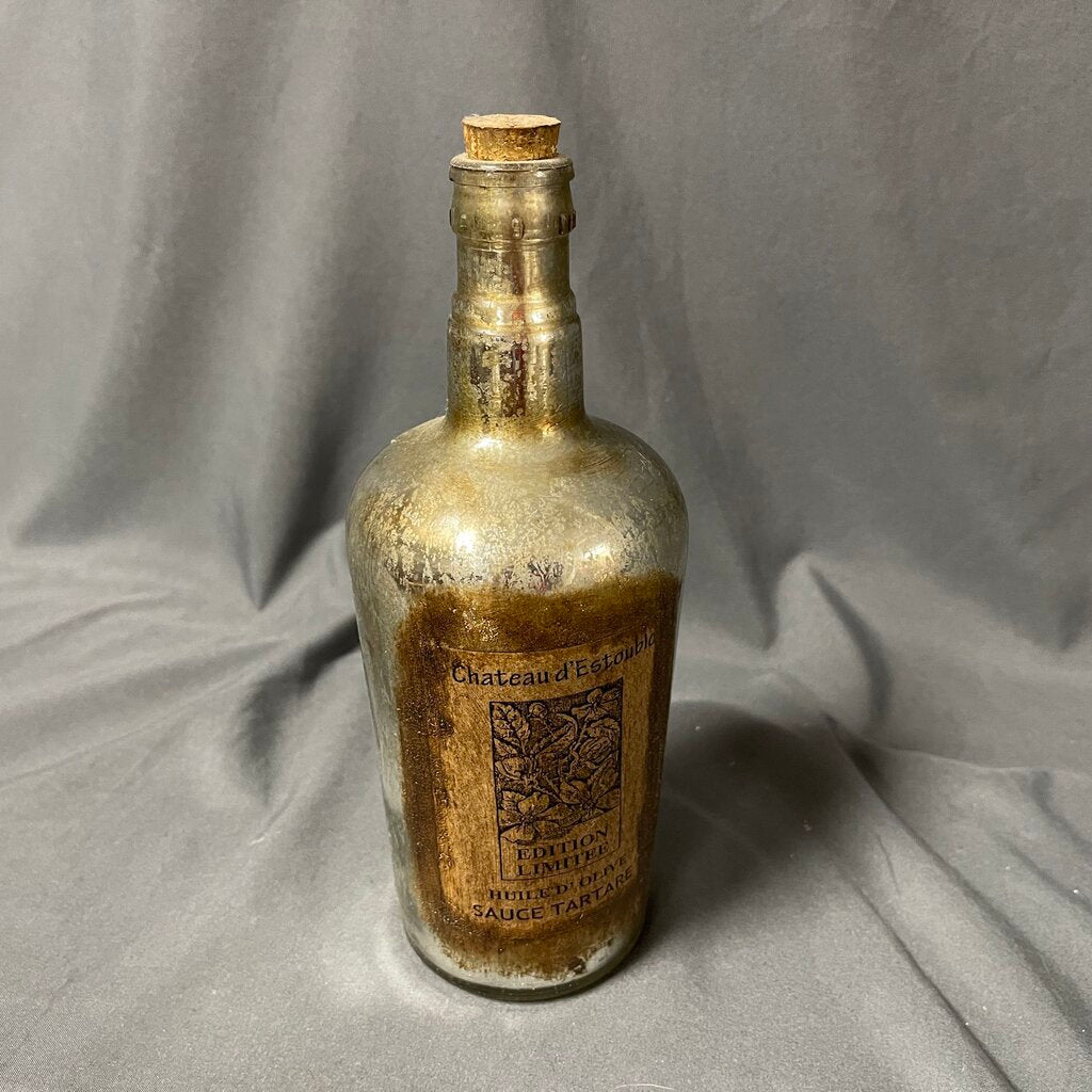 Mercury Glass Bottle w/Cork