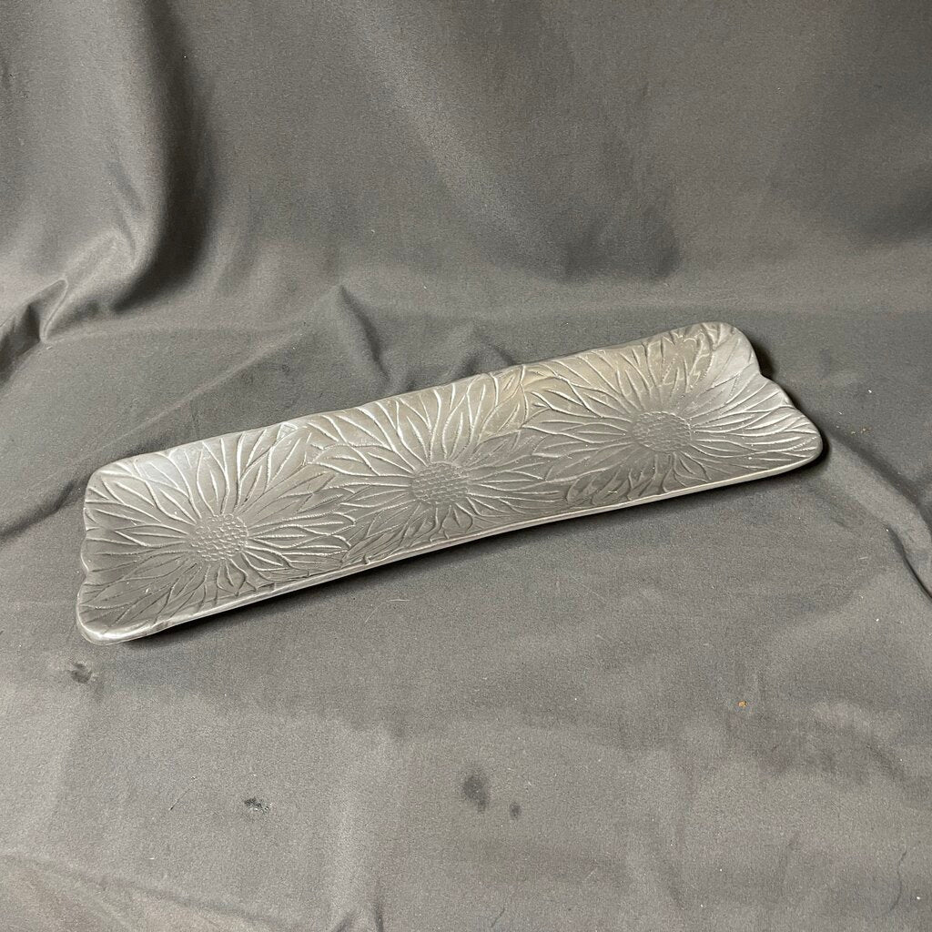 Pewter Sunflower Tray