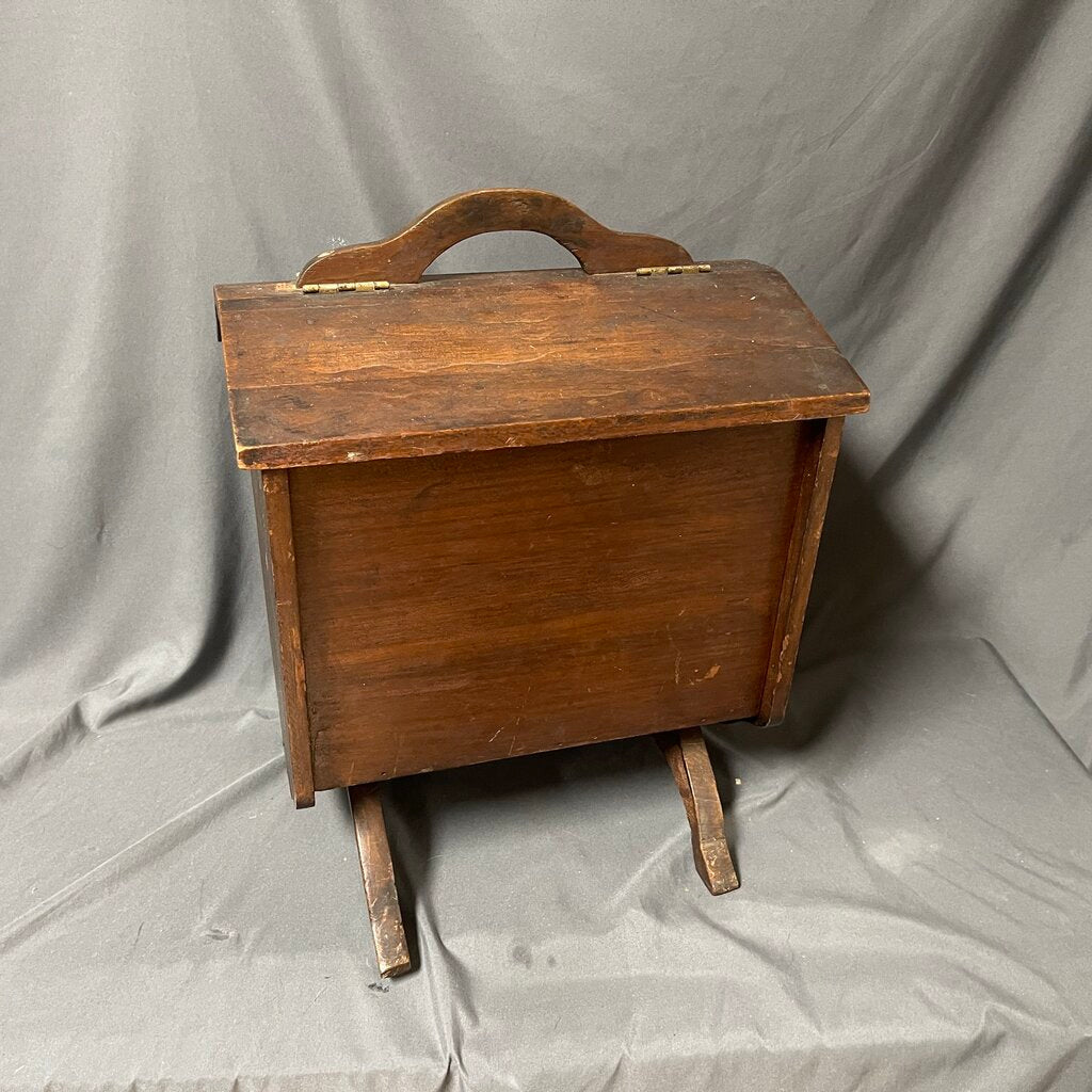 Antique Wood Knitting Box