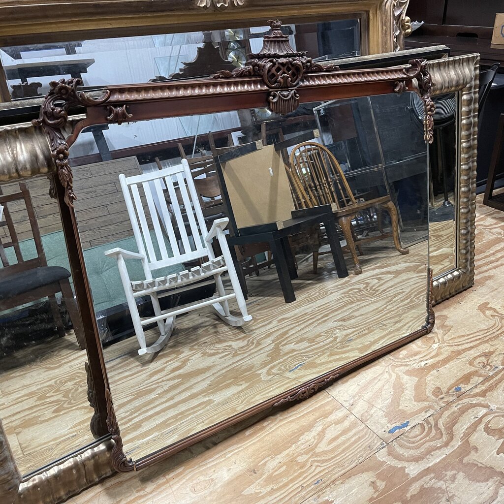 Vntg Chinese Chippendale Mahogany Pagoda Mirror