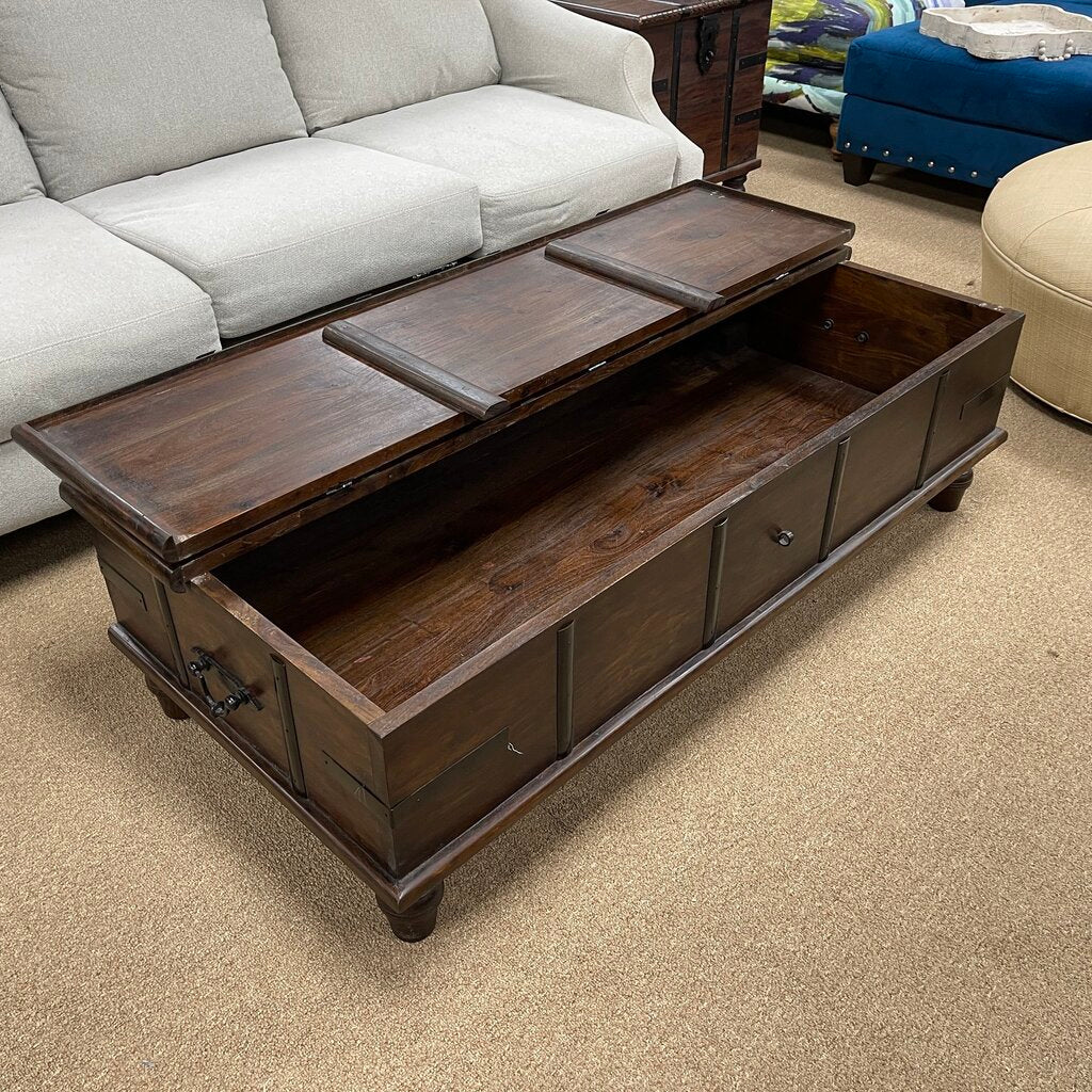Rustic Style Storage Coffee Table