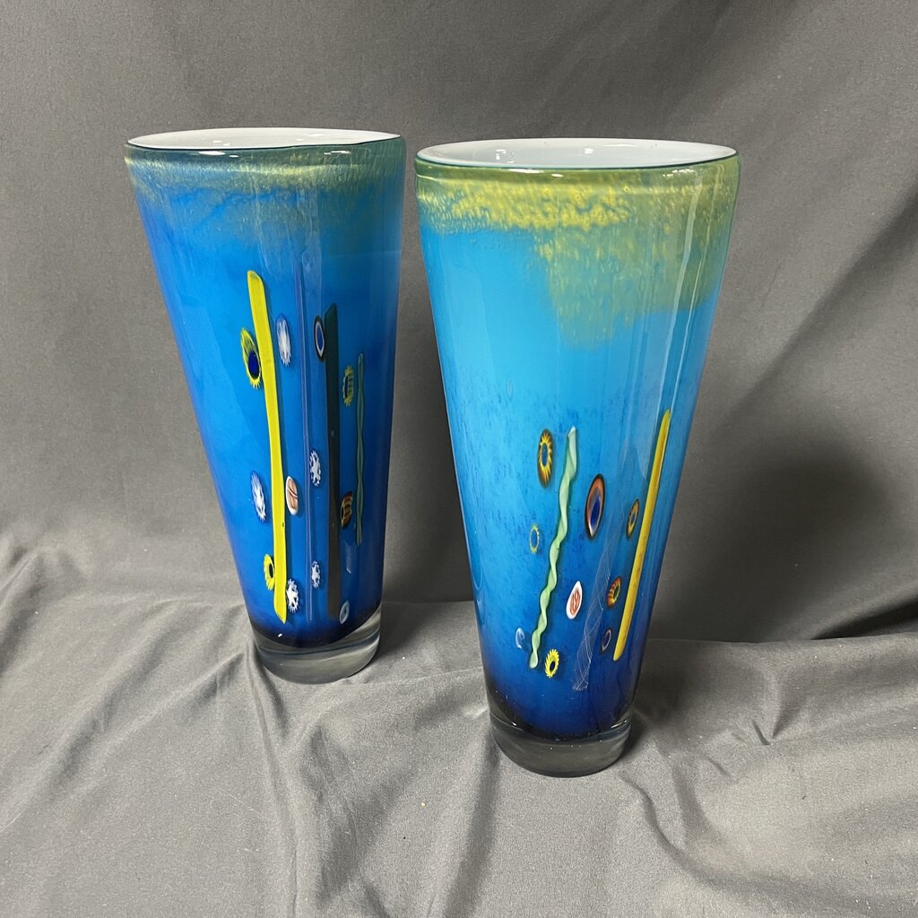 Millefiori Murano Art Glass Vase