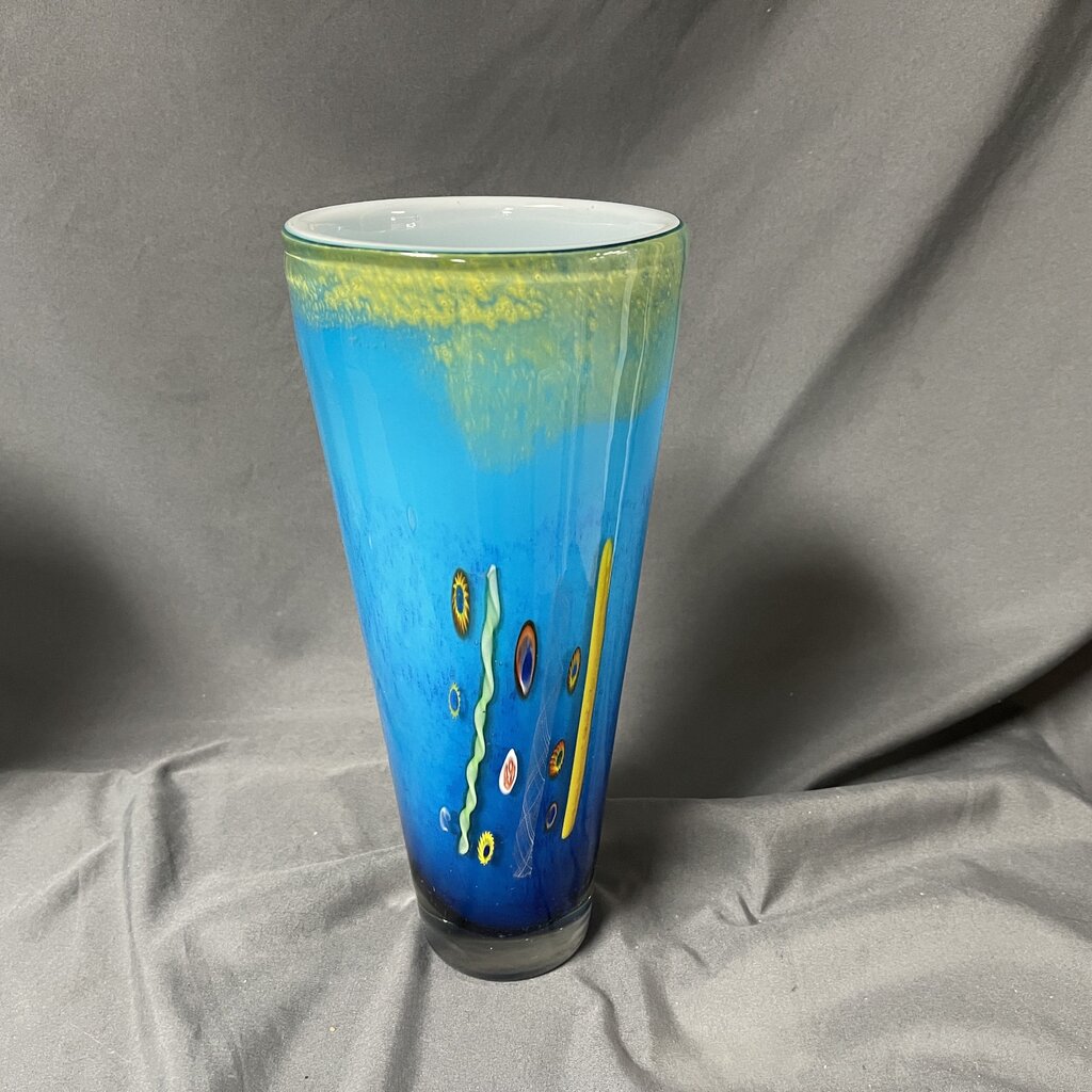 Millefiori Murano Art Glass Vase