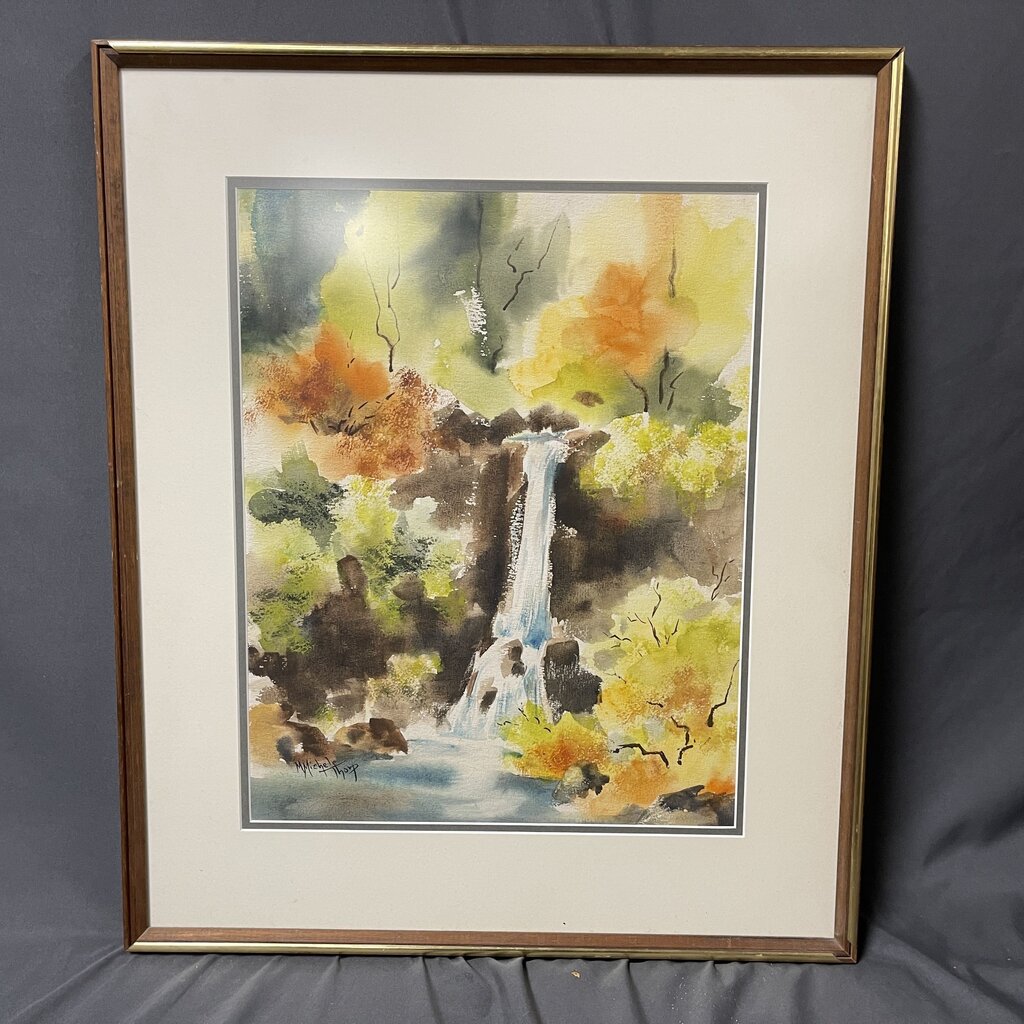 Waterfall Watercolor Print
