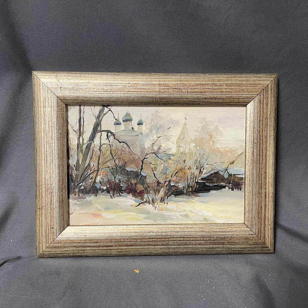 Russian Scene Oil Canvas