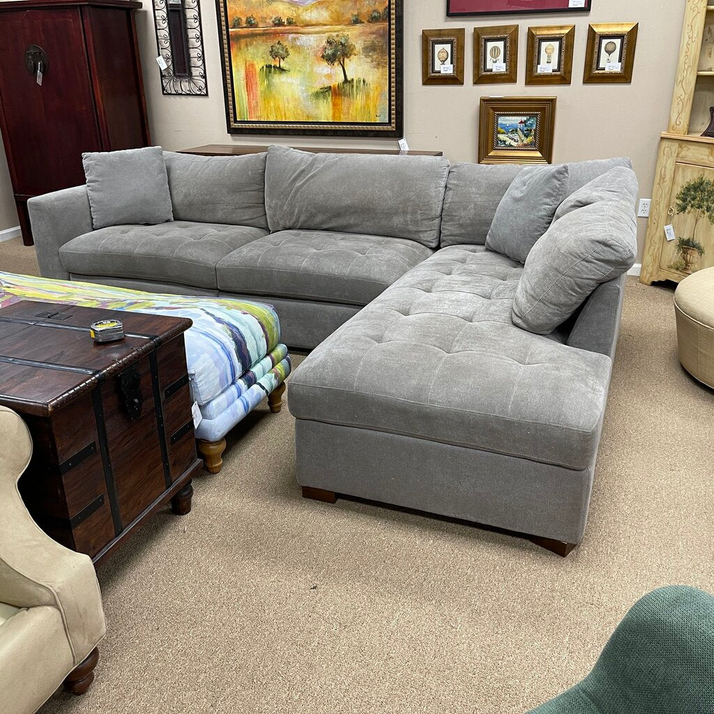 Fabric Sectional with Power Footrest