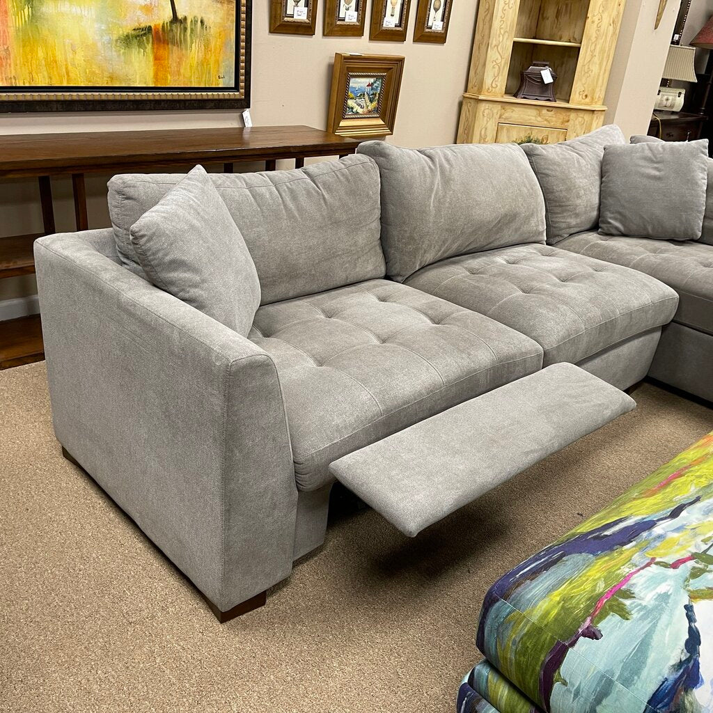 Fabric Sectional with Power Footrest