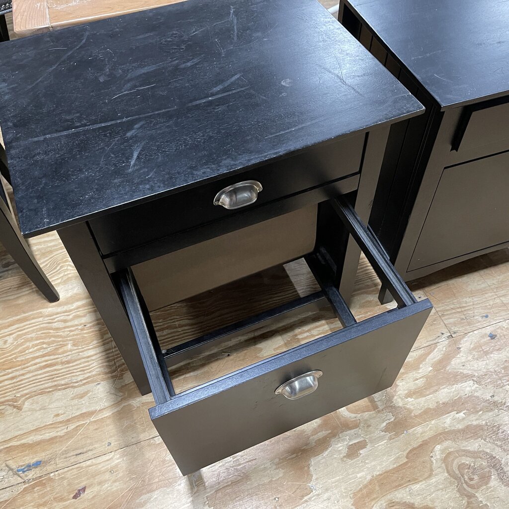 Pair Open Bottom File Cabinets